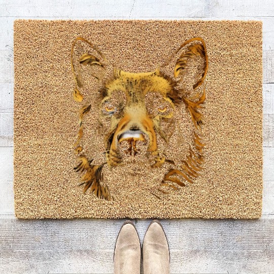 German Shepherd Funny Dog Street Art Comic Pet Coir Doormats