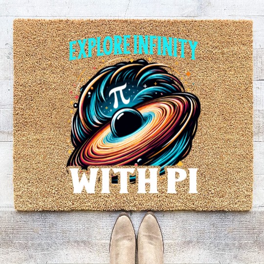 Funny Pi Day 2024 3,14 Pi Number Symbol Math Coir Doormats