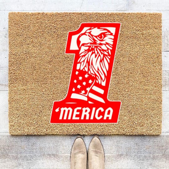 ‘Merica Eagle #1 © WhiteTigerLLC.Com Coir Doormats