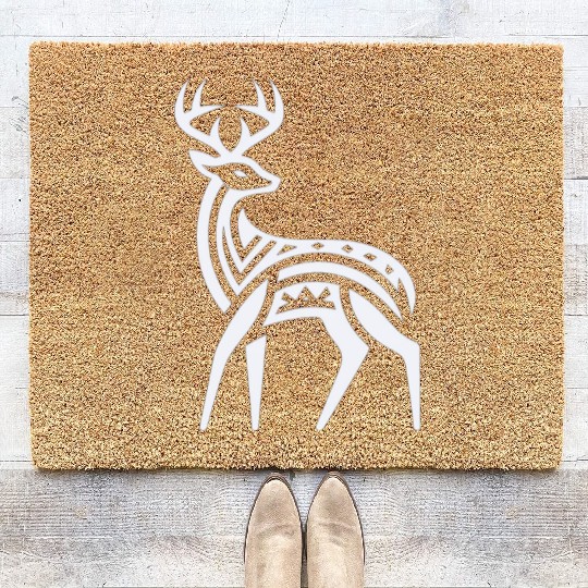 Deer Native American Zodiac Coir Doormats