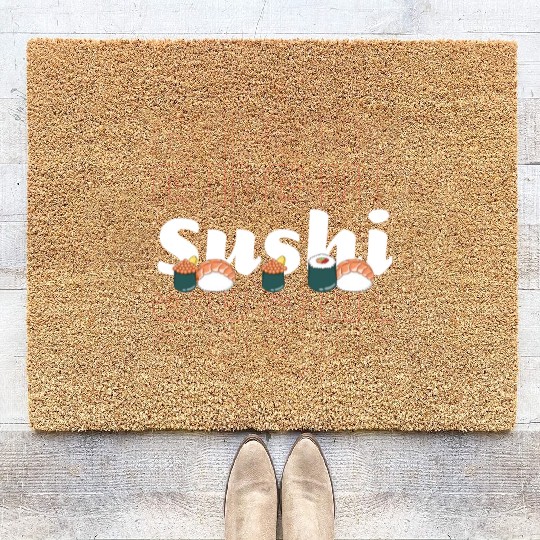Japanese Fish Maki Cuisine Coir Doormats