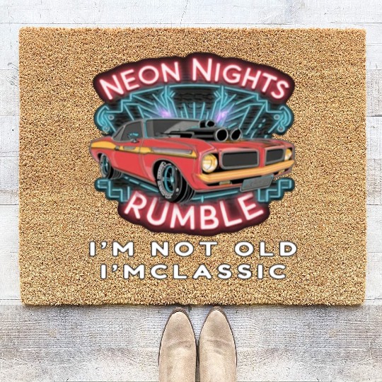 Statement of Classic Confidence Apparel- Hot Rod Coir Doormats