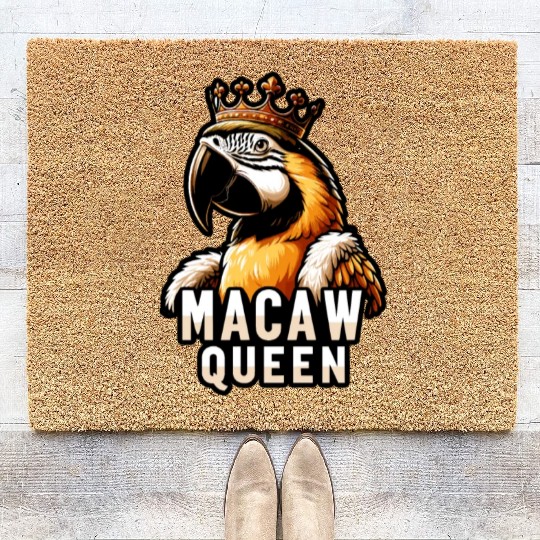 Blue Gold Macaw Ornithologist Macaw Queen Coir Doormats