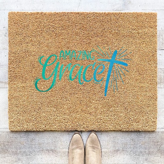 Amazing Grace Lettering Coir Doormats