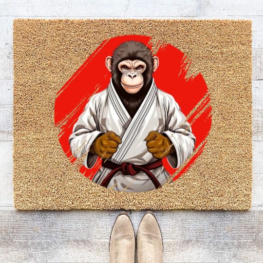 Karate Judo Monkey Chimpanzee Martial arts Coir Doormats