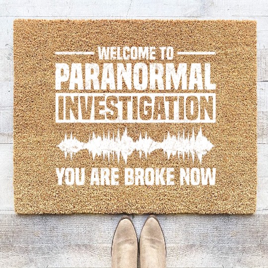 Ghost Hunt | Ghost Hunters Scary Gift Ideas Coir Doormats