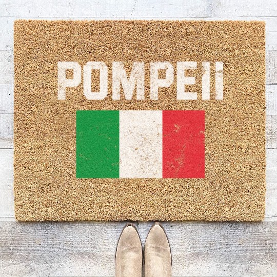 Pompeii Flag Italy Geology Coir Doormats