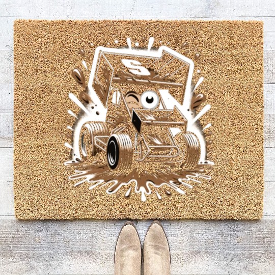 Sprint Car Mom Dirt Track Racing Racing Race Day Coir Doormats