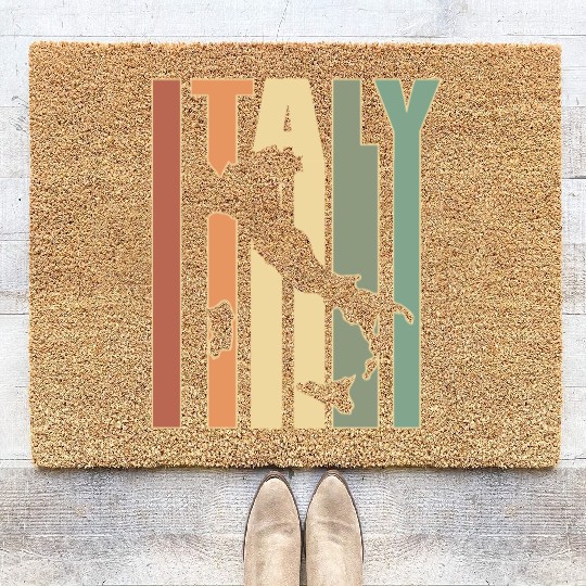 Italy Vintage Card Gift For Italians Coir Doormats