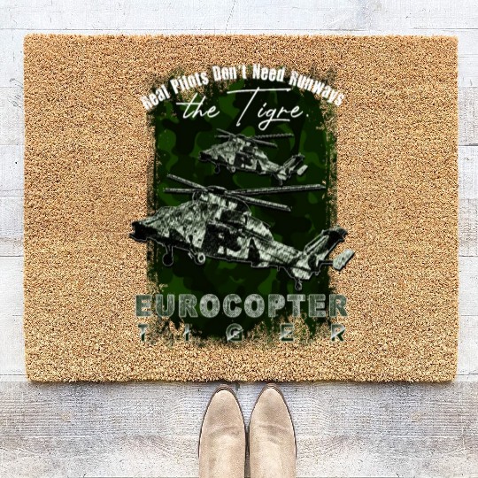 Eurocopter Tiger Military attack helicopter with c Coir Doormats