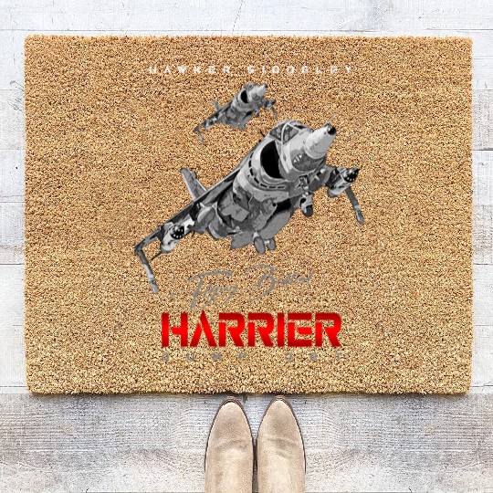 Harrier Jump Jet Military Fighter Flugzeug Coir Doormats