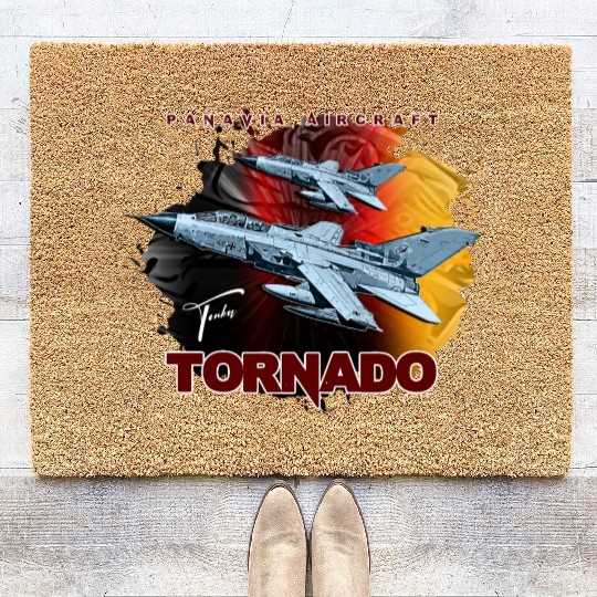 Panavia Tornado European Fighterjet Military Aircr Coir Doormats