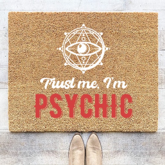 Trust Me, I'm Psychic Celestial Card Decks Coir Doormats