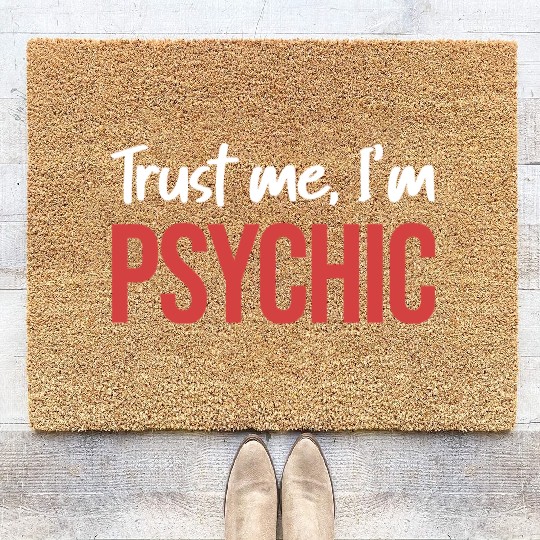 Trust Me, I'm Psychic Celestial Card Decks Coir Doormats