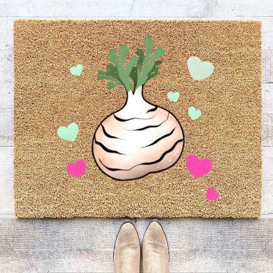 Turnip Love Valentine's Day Hearts Coir Doormats