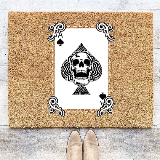 Death Card Addicted to Gaming Gift Coir Doormats