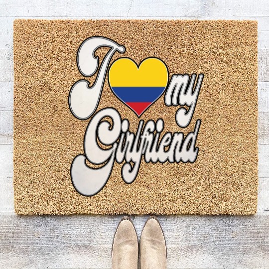 ColombiaI Love My Colombian Girlfriend Coir Doormats