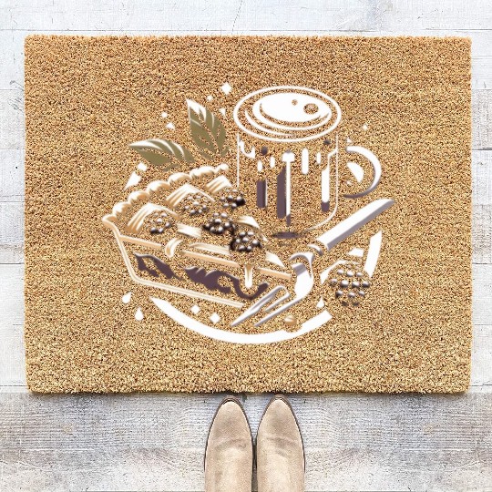 breakfast with chocolate Coir Doormats