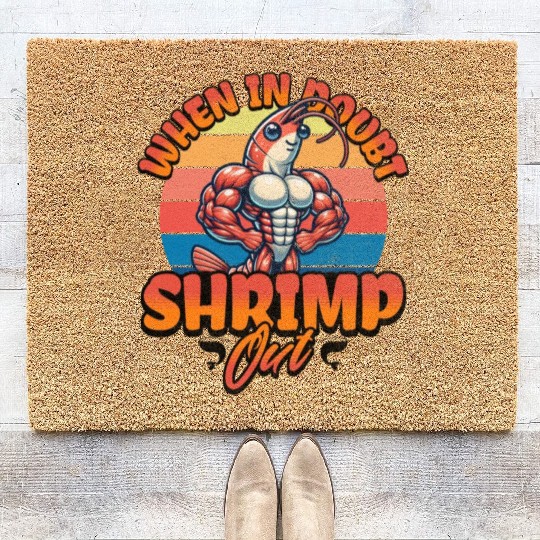 When in Doubt Shrimp Out Coir Doormats