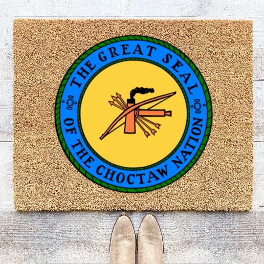 The Great Seal of Choctaw Nation of Oklahoma Coir Doormats