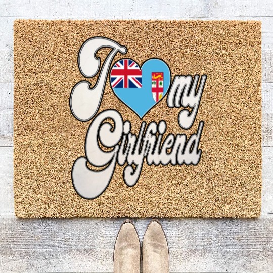 FijiI Love My Fijian Girlfriend Coir Doormats