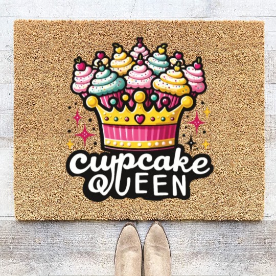 Cupcake Queen Delicious Bakery Muffin Coir Doormats