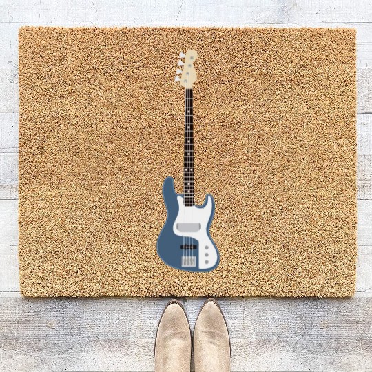 Blue Bass guitar Coir Doormats