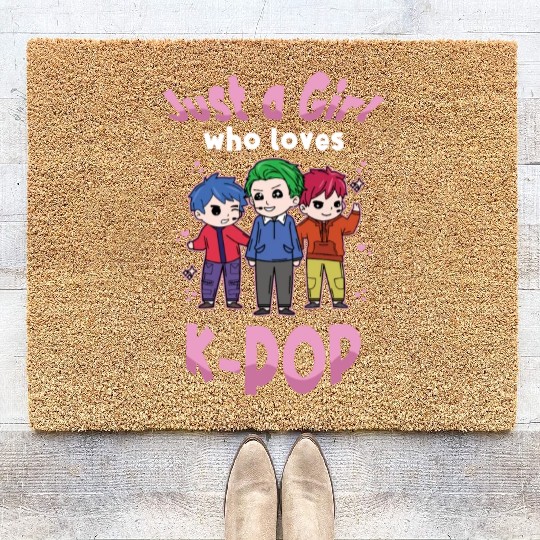 Girl Loves K-Pop K-Drama Korean Coir Doormats