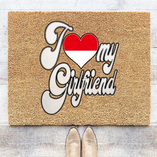 IndonesiaI Love My Indonesian Girlfriend Coir Doormats