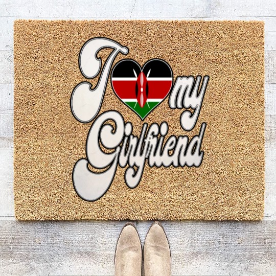 KenyaI Love My Kenyan Girlfriend Coir Doormats