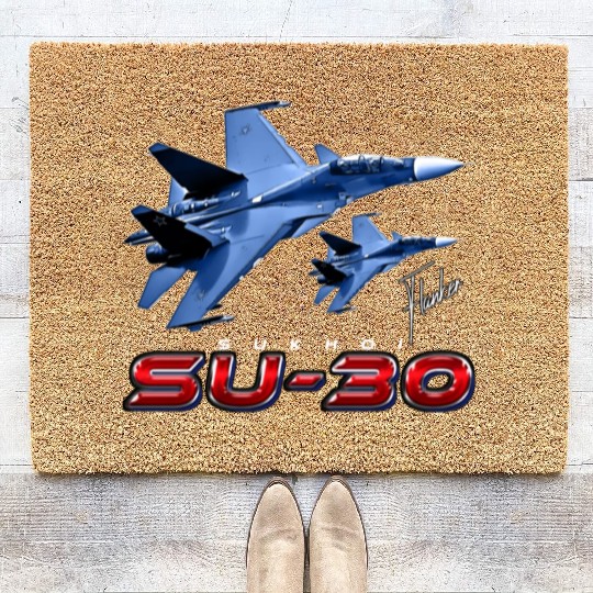 Sukhoi SU-30 Flanker Russian Fighterjet Coir Doormats