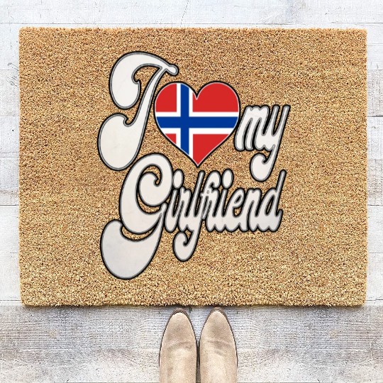 NorwayI Love My Norwegian Girlfriend Coir Doormats