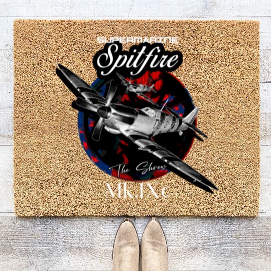 Supermarine Spitfire MK.IXc WW2 Fighter Plane Coir Doormats