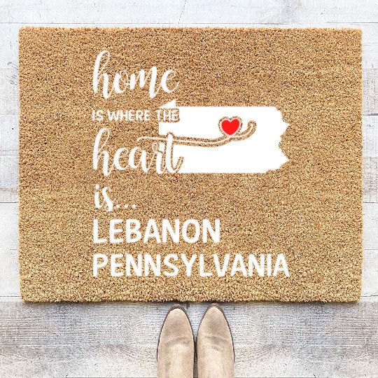 Lebanon County Pennsylvania Is Where My Heart Is Coir Doormats