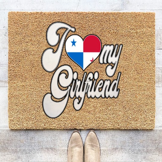 PanamaI Love My Panamanian Girlfriend Coir Doormats
