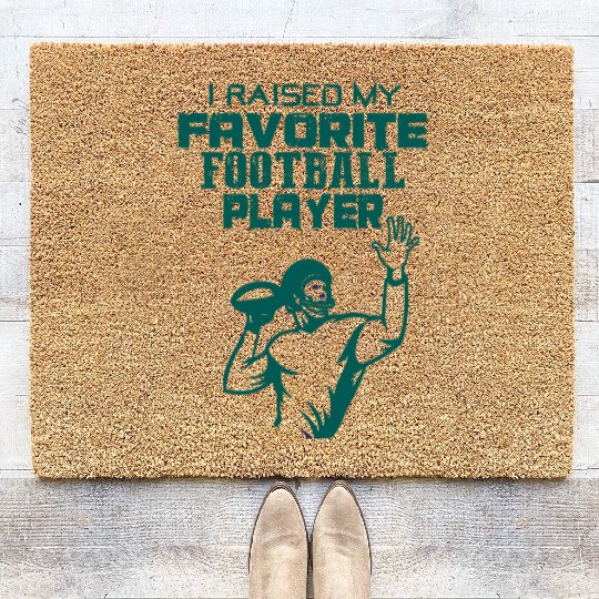 Faporite Football Mom Passion Is Gift Cool Coir Doormats