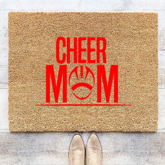 Cheer Mom Ball Football Mom Passion Is Gift Cool Coir Doormats