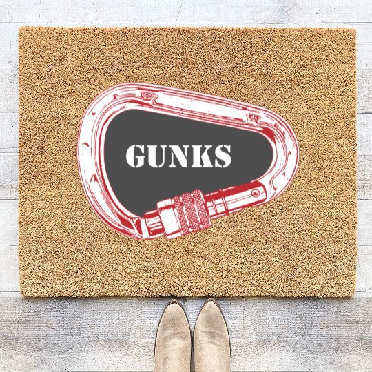Gunks Rock Climbing Carabiner Coir Doormats