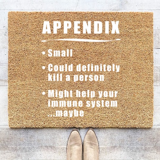 Appendicitis Appendix Definition bold Coir Doormats