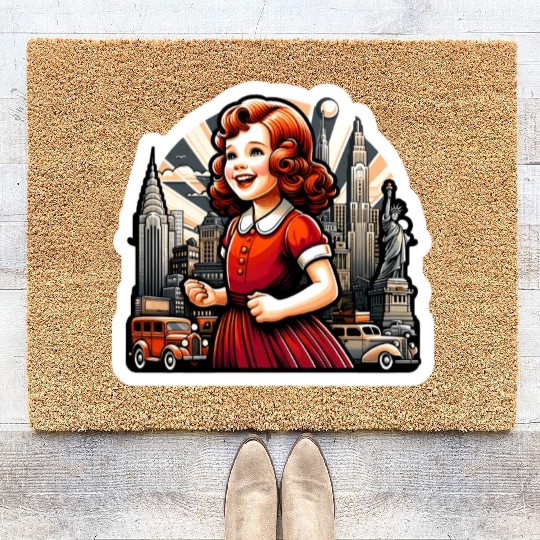 Annie's Vintage NYC Metropolis Melody Coir Doormats
