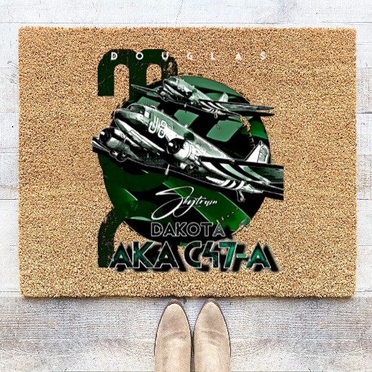 Douglas AKA C-47 Dakota Skytrain Military Version Coir Doormats