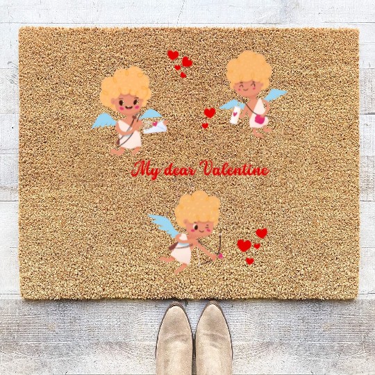 Spread love and Embrace cupid's charm! Coir Doormats