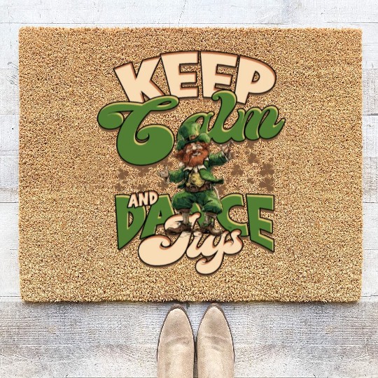 Irish Dance Keep Calm And Dance Jigs Coir Doormats