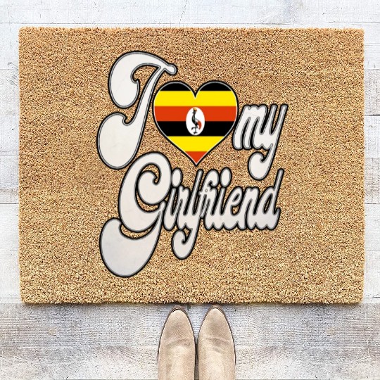 UgandaI Love My Ugandan Girlfriend Coir Doormats