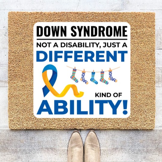 Down Syndrome Awareness Different Ability Coir Doormats