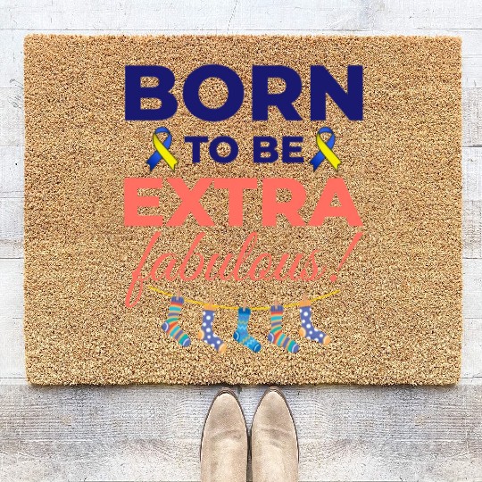 Down Syndrome Awareness Extra Fabulous Coir Doormats