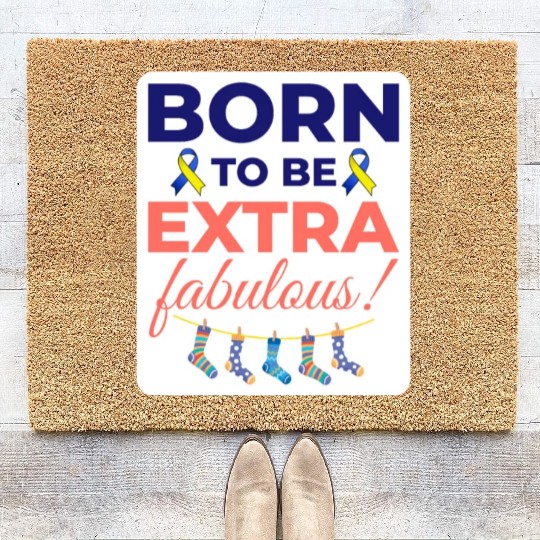 Down Syndrome Awareness Extra Fabulous Coir Doormats