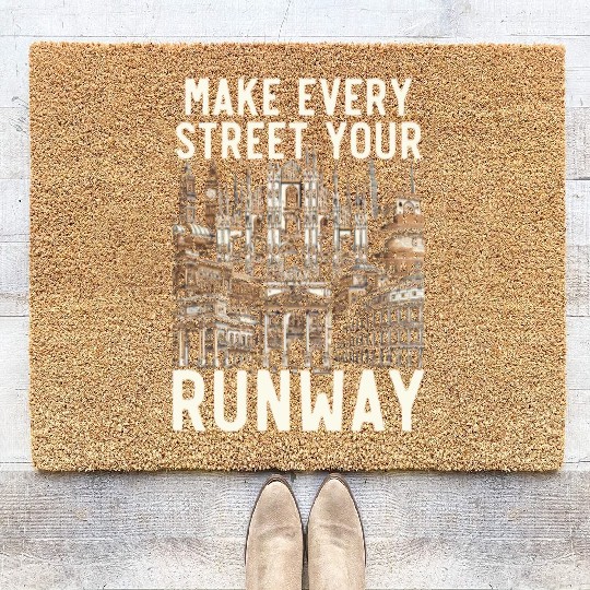 Milan Italy Travel Vacation Italian Milan Skyline Coir Doormats