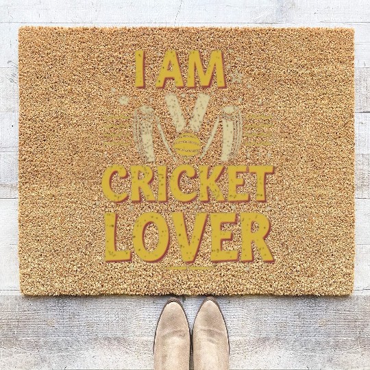 i am cricket lover Coir Doormats
