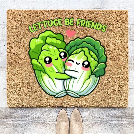 Lettuce Be Friends | Vegan Food Coir Doormats